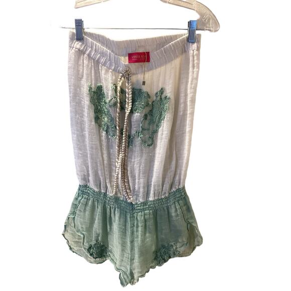 vanita rosa Other - Vanita Rosa Paris St Barth Lux Linen Beach Cover up Short Romper Tulum NWT  S